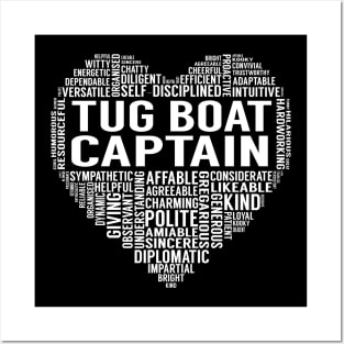 Tug Boat Captain Heart Posters and Art